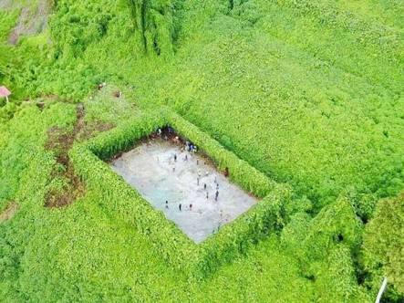 Lapangan Hijau di Tengah Hutan